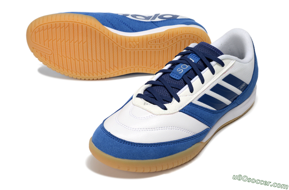Adidas Top Sala Competition 2 IC Indoor & Futsal Soccer Shoes - Blue/Navy Blue/Grey White 3