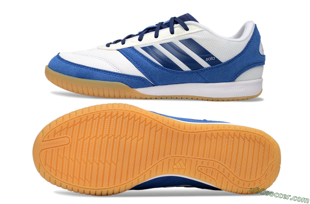 Adidas Top Sala Competition 2 IC Indoor & Futsal Soccer Shoes - Blue/Navy Blue/Grey White 0