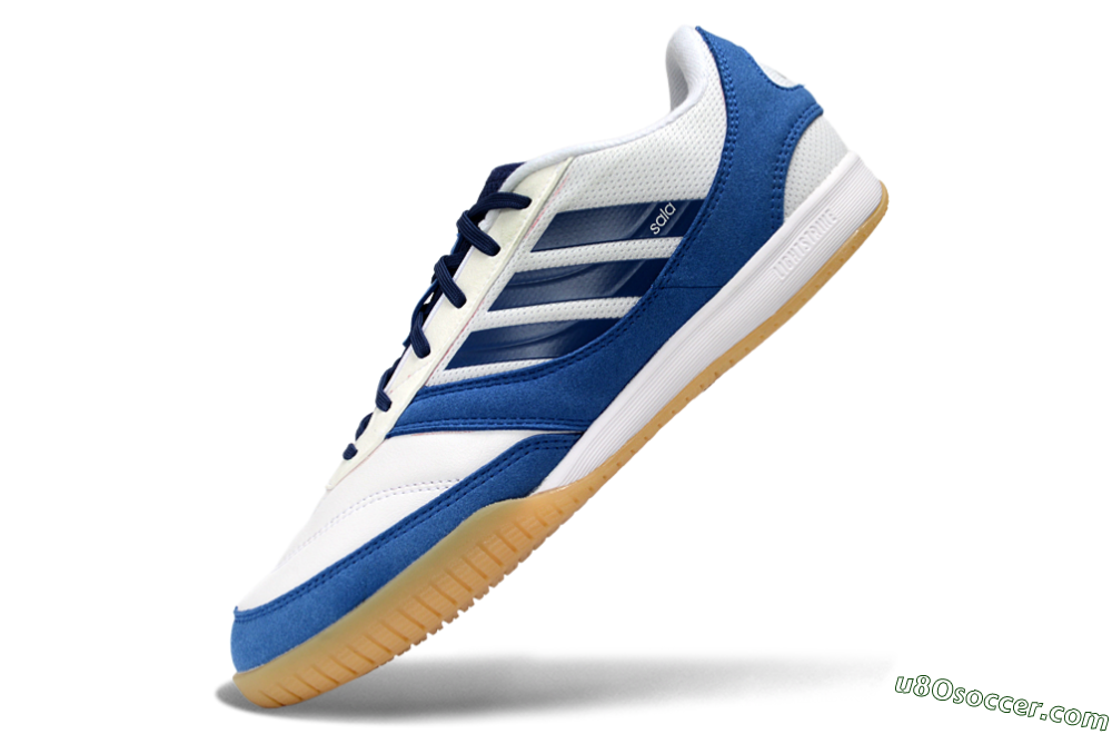 Adidas Top Sala Competition 2 IC Indoor & Futsal Soccer Shoes - Blue/Navy Blue/Grey White 5