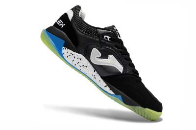 Joma Top Flex IC Indoor & Futsal Soccer Shoes - Black/Lime Green/Sky Blue