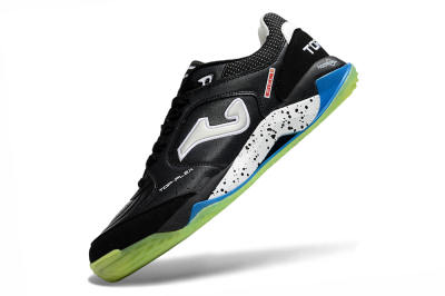 Joma Top Flex IC Indoor & Futsal Soccer Shoes - Black/Lime Green/Sky Blue