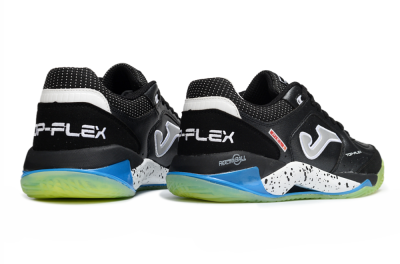 Joma Top Flex IC Indoor & Futsal Soccer Shoes - Black/Lime Green/Sky Blue