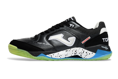 Joma Top Flex IC Indoor & Futsal Soccer Shoes - Black/Lime Green/Sky Blue