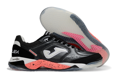 Joma Top Flex IC Indoor & Futsal Soccer Shoes - Black/Coral Pink/Gray