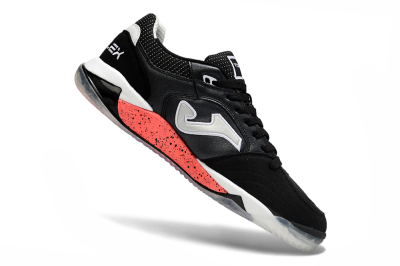 Joma Top Flex IC Indoor & Futsal Soccer Shoes - Black/Coral Pink/Gray