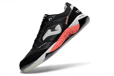 Joma Top Flex IC Indoor & Futsal Soccer Shoes - Black/Coral Pink/Gray