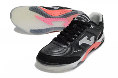 Joma Top Flex IC Indoor & Futsal Soccer Shoes - Black/Coral Pink/Gray