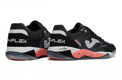 Joma Top Flex IC Indoor & Futsal Soccer Shoes - Black/Coral Pink/Gray