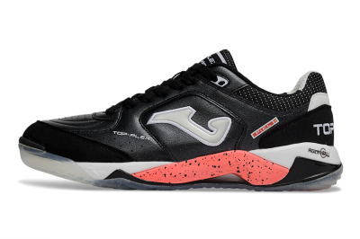 Joma Top Flex IC Indoor & Futsal Soccer Shoes - Black/Coral Pink/Gray