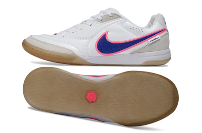 Nike Tiempo Legend SE IC Indoor & Futsal Soccer Shoes - White/Electric Blue/Radiant Pink