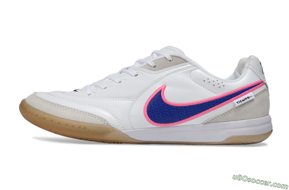Nike Tiempo Legend SE IC Indoor & Futsal Soccer Shoes - White/Electric Blue/Radiant Pink 2