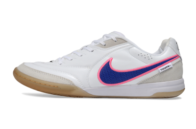 Nike Tiempo Legend SE IC Indoor & Futsal Soccer Shoes - White/Electric Blue/Radiant Pink