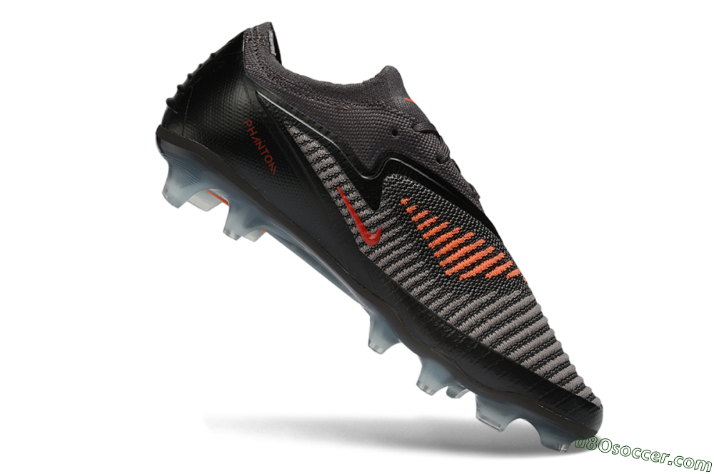 Nike Phantom 6 Elite Low FG Firm Ground Soccer Cleats - Black/Neon Green/Crimson Red 4
