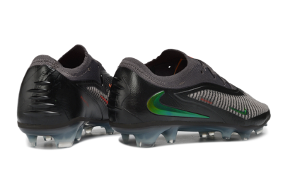 Nike Phantom 6 Elite Low FG Firm Ground Soccer Cleats - Black/Neon Green/Crimson Red