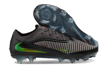 Nike Phantom 6 Elite Low FG Firm Ground Soccer Cleats - Black/Neon Green/Crimson Red