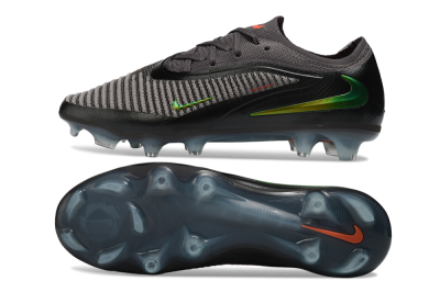Nike Phantom 6 Elite Low FG Firm Ground Soccer Cleats - Black/Neon Green/Crimson Red