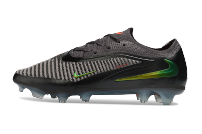 Nike Phantom 6 Elite Low FG Firm Ground Soccer Cleats - Black/Neon Green/Crimson Red