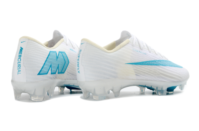Nike Air Zoom Mercurial Superfly 11 Elite FG Firm Ground Soccer Cleats - White/Aqua Blue/Light Grey