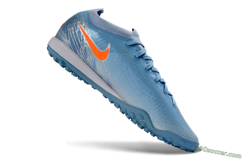 Nike Air Zoom Mercurial Vapor 17 Elite TF Artificial Turf Soccer Shoes - Blue/Sky Blue/Tangerine 4
