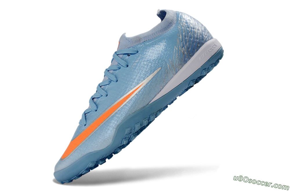 Nike Air Zoom Mercurial Vapor 17 Elite TF Artificial Turf Soccer Shoes - Blue/Sky Blue/Tangerine 5