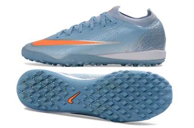 Nike Air Zoom Mercurial Vapor 17 Elite TF Artificial Turf Soccer Shoes - Blue/Sky Blue/Tangerine