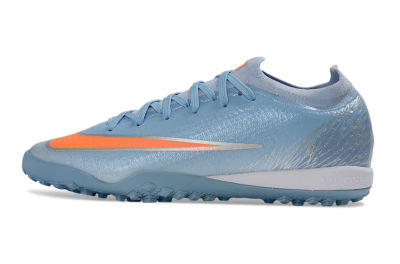 Nike Air Zoom Mercurial Vapor 17 Elite TF Artificial Turf Soccer Shoes - Blue/Sky Blue/Tangerine