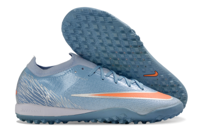 Nike Air Zoom Mercurial Vapor 17 Elite TF Artificial Turf Soccer Shoes - Blue/Sky Blue/Tangerine