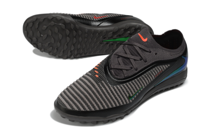 Nike Phantom 6 Elite Low TF Artificial Turf Soccer Shoes - Black/Electric Green/Charcoal Gray