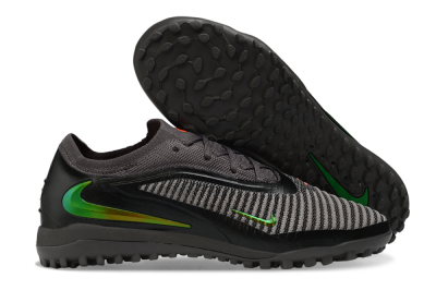 Nike Phantom 6 Elite Low TF Artificial Turf Soccer Shoes - Black/Electric Green/Charcoal Gray