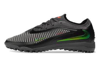 Nike Phantom 6 Elite Low TF Artificial Turf Soccer Shoes - Black/Electric Green/Charcoal Gray