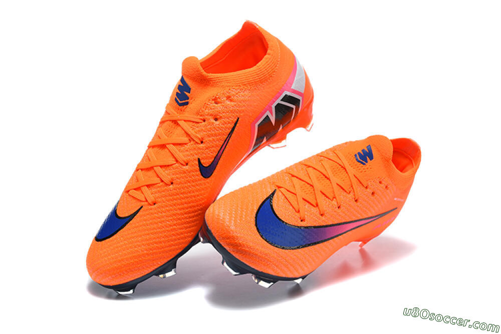 Nike Air Zoom Mercurial Vapor 16 Elite FG Firm Ground Soccer Cleats - Orange/Electric Orange/Deep Blue 6