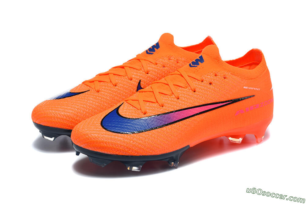 Nike Air Zoom Mercurial Vapor 16 Elite FG Firm Ground Soccer Cleats - Orange/Electric Orange/Deep Blue 5