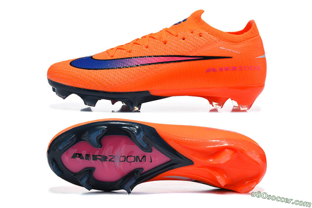Nike Air Zoom Mercurial Vapor 16 Elite FG Firm Ground Soccer Cleats - Orange/Electric Orange/Deep Blue 0