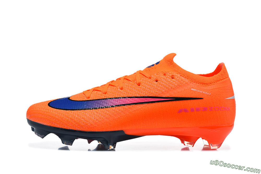 Nike Air Zoom Mercurial Vapor 16 Elite FG Firm Ground Soccer Cleats - Orange/Electric Orange/Deep Blue 2
