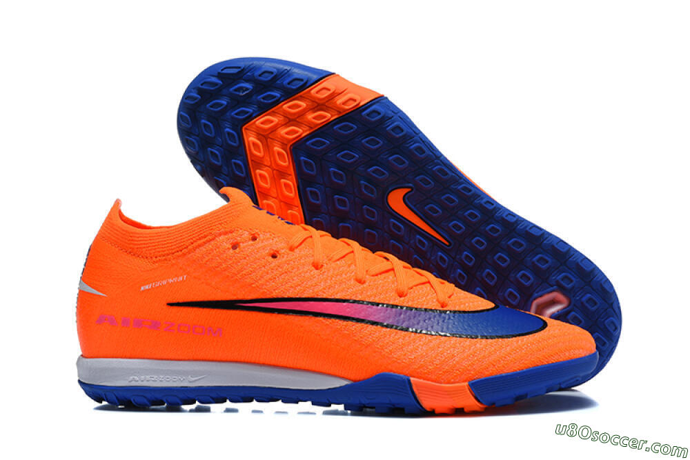 Nike Air Zoom Mercurial Vapor 16 Elite TF Artificial Turf Soccer Shoes - Orange/Royal Blue/Hot Pink 1