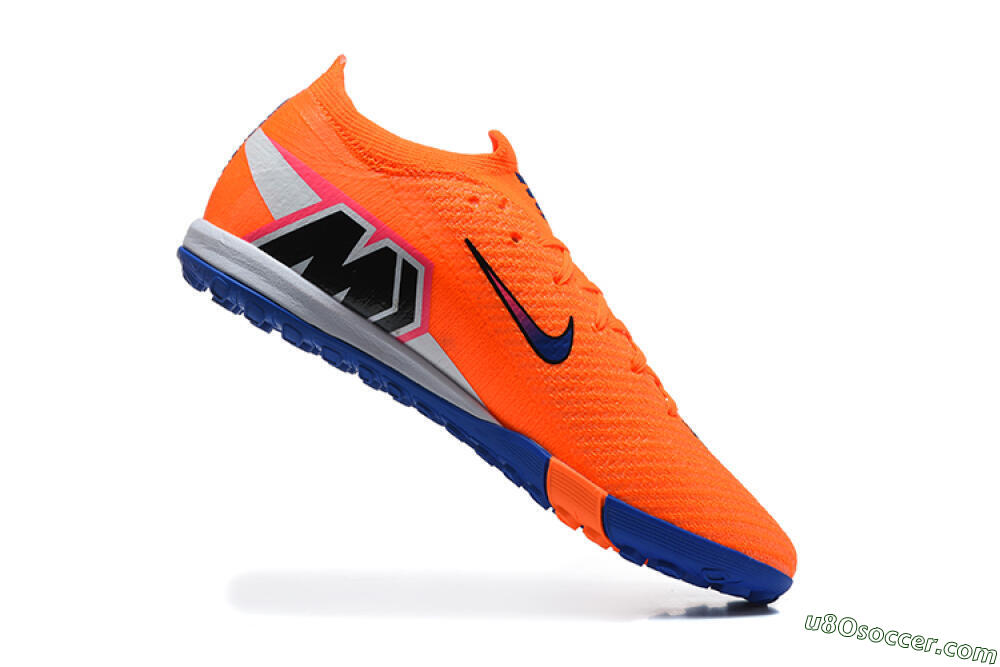 Nike Air Zoom Mercurial Vapor 16 Elite TF Artificial Turf Soccer Shoes - Orange/Royal Blue/Hot Pink 7