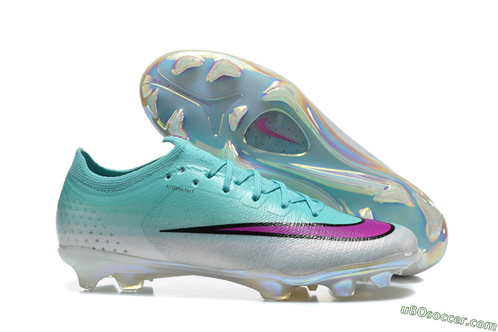 Nike Air Zoom Mercurial Vapor 17 Elite FG Firm Ground Soccer Cleats - Aqua/Vibrant Purple/Silver Grey 1