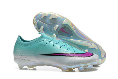 Nike Air Zoom Mercurial Vapor 17 Elite FG Firm Ground Soccer Cleats - Aqua/Vibrant Purple/Silver Grey