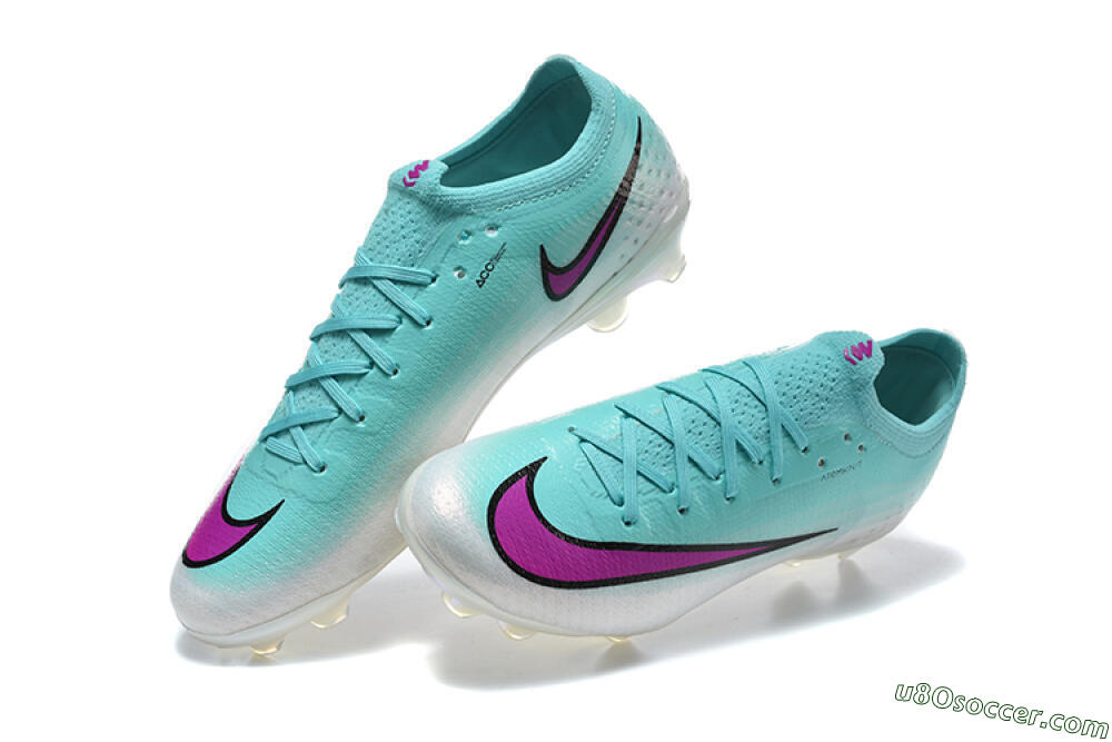 Nike Air Zoom Mercurial Vapor 17 Elite FG Firm Ground Soccer Cleats - Aqua/Vibrant Purple/Silver Grey 6