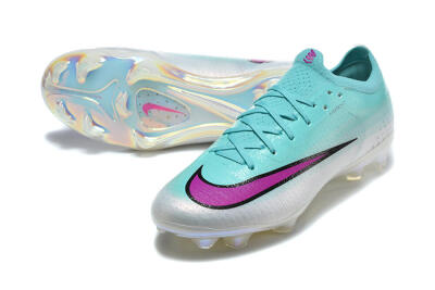 Nike Air Zoom Mercurial Vapor 17 Elite FG Firm Ground Soccer Cleats - Aqua/Vibrant Purple/Silver Grey