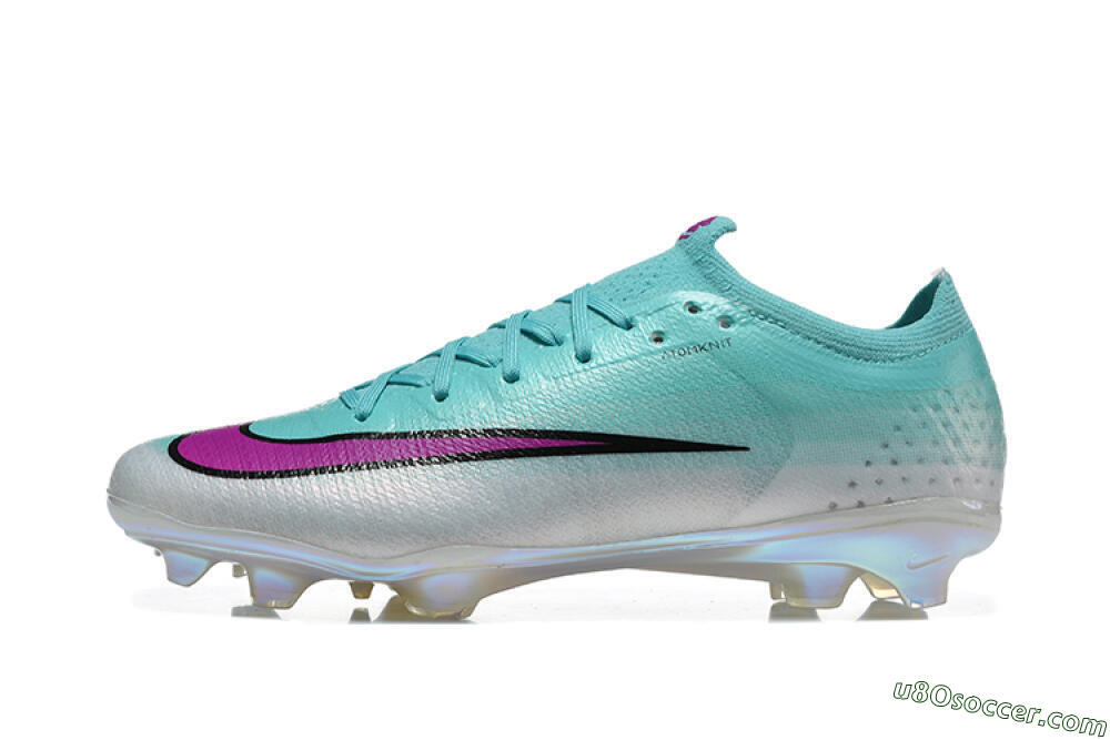 Nike Air Zoom Mercurial Vapor 17 Elite FG Firm Ground Soccer Cleats - Aqua/Vibrant Purple/Silver Grey 2