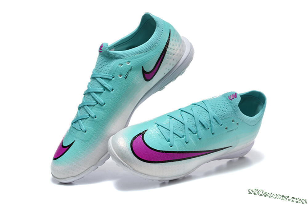 Nike Air Zoom Mercurial Vapor 17 Elite TF Artificial Turf Soccer Shoes - Aqua/Turquoise Dream/Purple Flash 6
