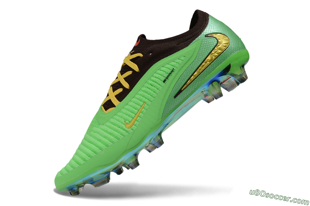 Nike Phantom 6 Elite Low FG Firm Ground Soccer Cleats - Green/Vibrant Green/Golden Yellow 5
