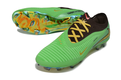 Nike Phantom 6 Elite Low FG Firm Ground Soccer Cleats - Green/Vibrant Green/Golden Yellow