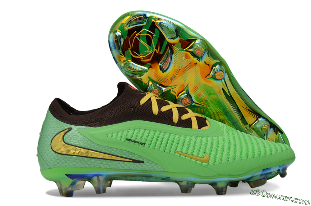 Nike Phantom 6 Elite Low FG Firm Ground Soccer Cleats - Green/Vibrant Green/Golden Yellow 1