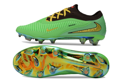 Nike Phantom 6 Elite Low FG Firm Ground Soccer Cleats - Green/Vibrant Green/Golden Yellow