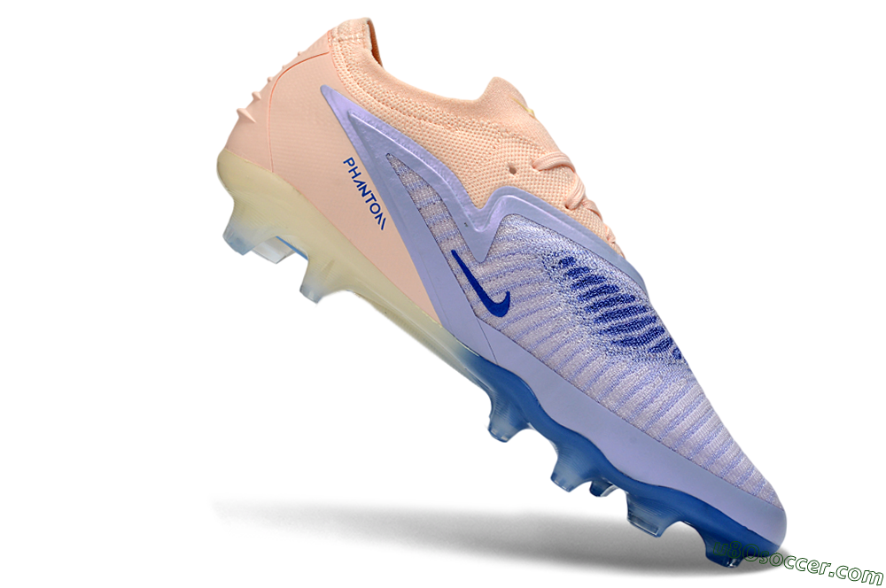 Nike Phantom 6 Elite Low FG Firm Ground Soccer Cleats - Pink/Sky Blue/Soft Peach 4
