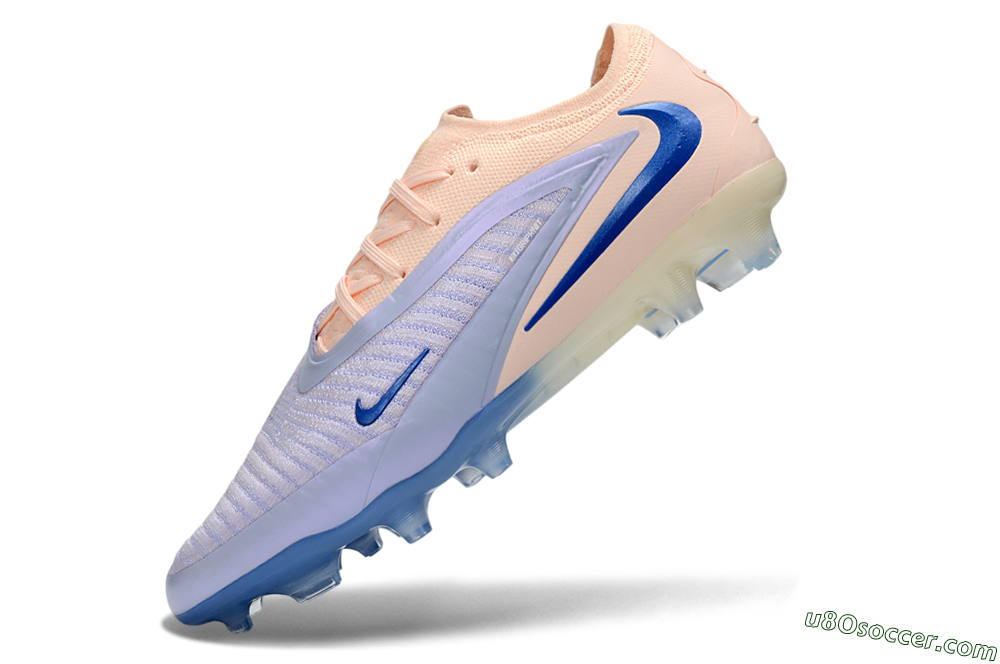 Nike Phantom 6 Elite Low FG Firm Ground Soccer Cleats - Pink/Sky Blue/Soft Peach 5