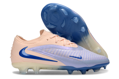 Nike Phantom 6 Elite Low FG Firm Ground Soccer Cleats - Pink/Sky Blue/Soft Peach