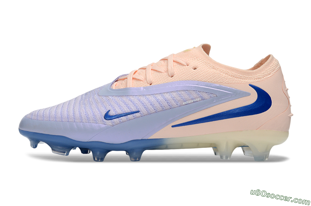 Nike Phantom 6 Elite Low FG Firm Ground Soccer Cleats - Pink/Sky Blue/Soft Peach 2